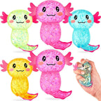Glitter Squishy Stress Glitter Soothing Texture Sugar Filled Axolotl Squishy Cute Shape Squishy Fidget Stress Ball