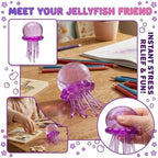 Nee Doh Jellyfish Squeeze Toys, Drop Malt Sugar Balls Relieve Stress, Sensory Toy with a Super Solid Squish for Adult, Squishy Ultra Squishy and Moldable Slow Rise (#Purple)
