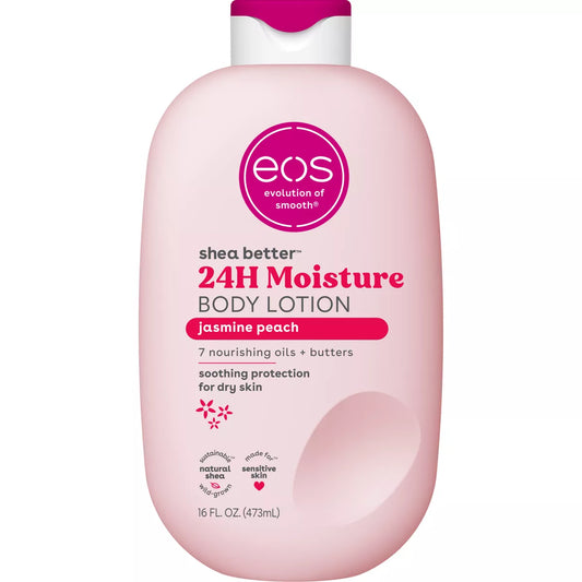 Eos Jasmine Peach Body Lotion - 16Oz: Moisturizing, Soothing, Nourishing, Hypoallergenic