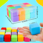 Squishy Fidget Toys, 24 Pack Stress Cube Balls Fidget Sensory Toys Bulk for Kids