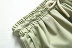 Casual Shorts for Women,Womens Comfy Drawstring Elastic Waist Loose Linen Shorts with Pockets Shorts for Teen Girls Green