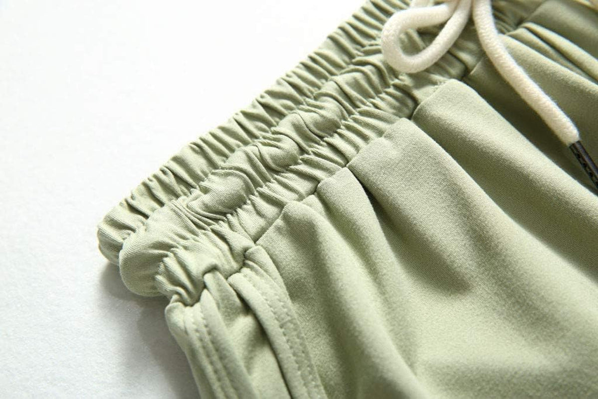 Casual Shorts for Women,Womens Comfy Drawstring Elastic Waist Loose Linen Shorts with Pockets Shorts for Teen Girls Green