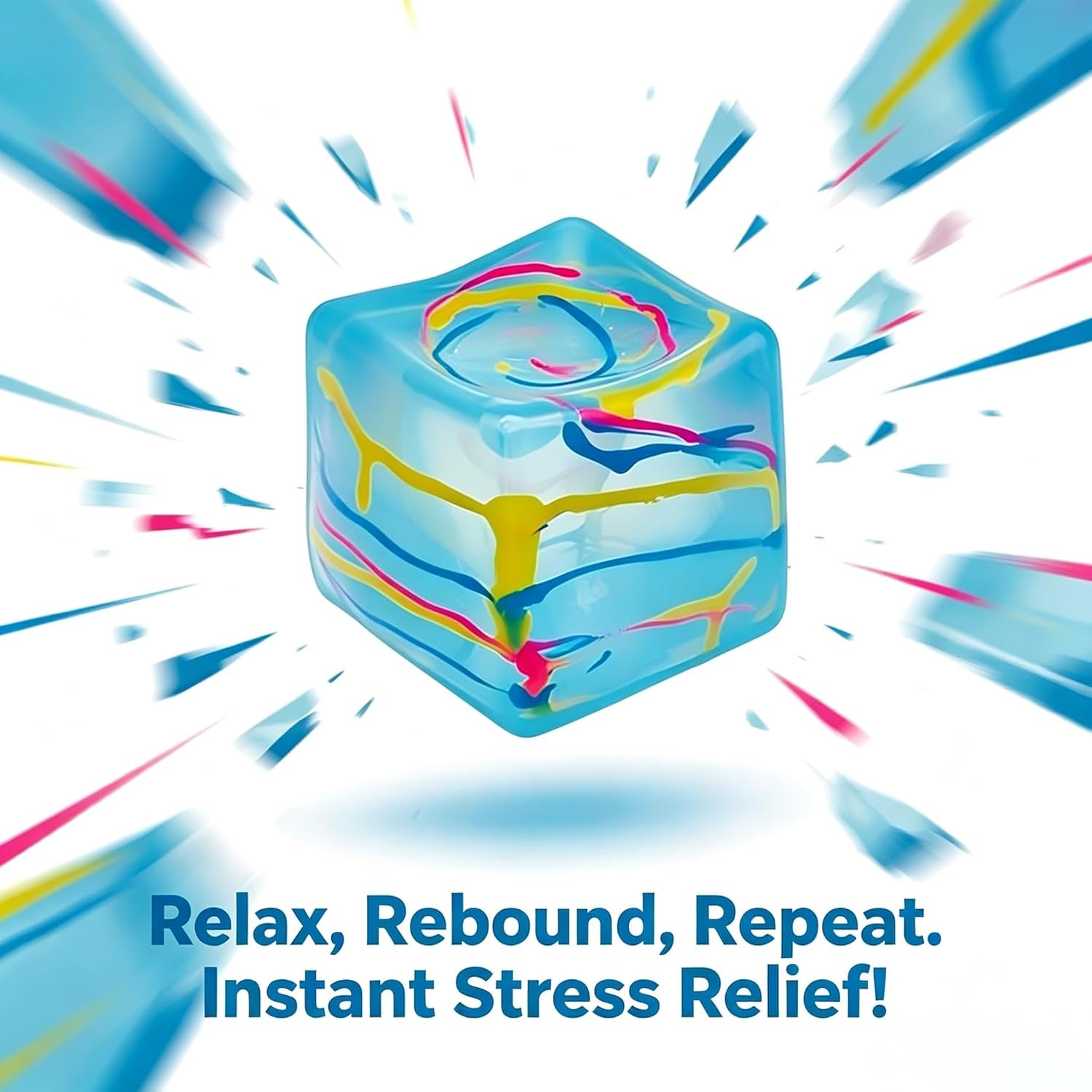 1 Pack Fidget Toys Squishy Stress Cube, Stress Balls for Kids Adults Squishies Stress Relief, Ice Sugar Sensory Toys for Kids with Autism, Fidgets for Classroom Prize Toys(Green,1 Pack)