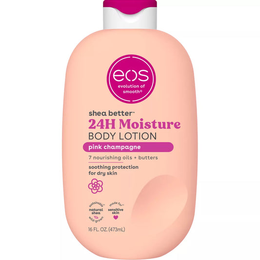 Eos Shea Better 24H Moisture Body Lotion - Pink Champagne - 16Oz