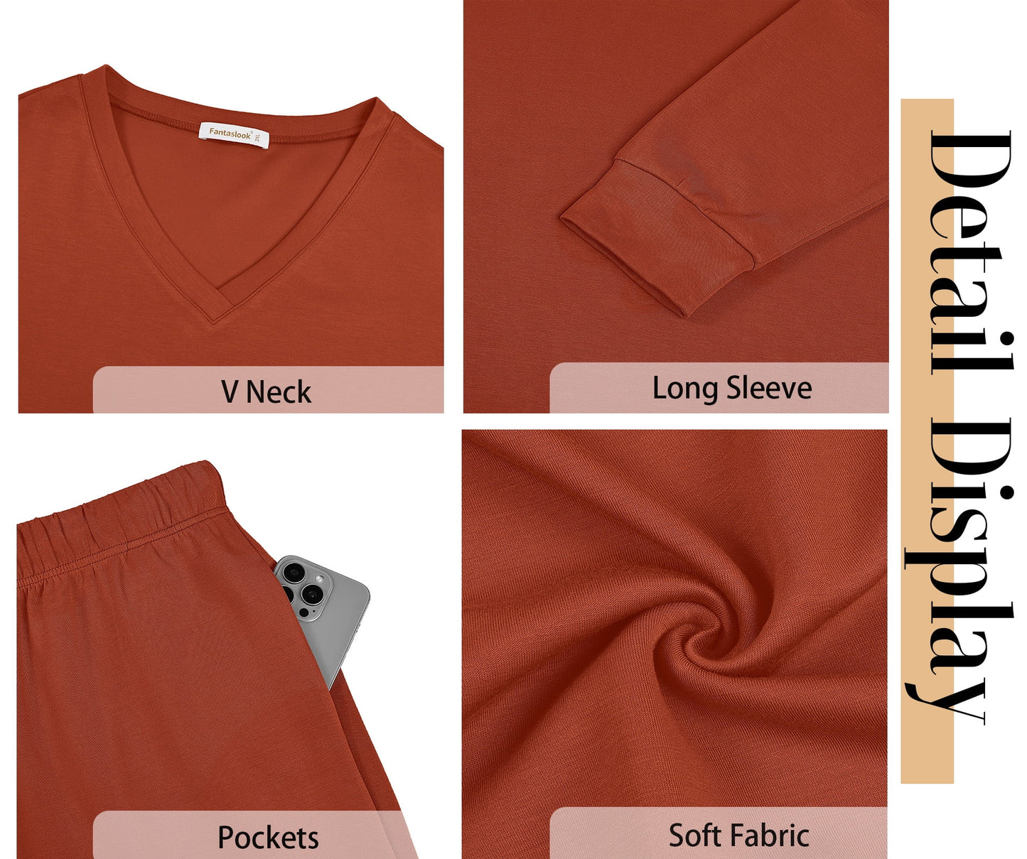 Two Piece Sets for Women Fall Outfits Fashion Lounge Sets V Neck Tops Long Pants Tracksuit Vacation Travel Outfits